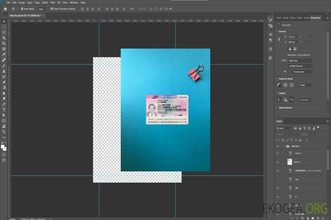 Titre de séjour France version 3 photolook DEVANT template Titre de séjour France version 3 photolook DEVANT template